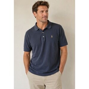 Polo Ralph Lauren Mens XL Black Classic Fit Short Sleeve Pony Logo Polo Shirt